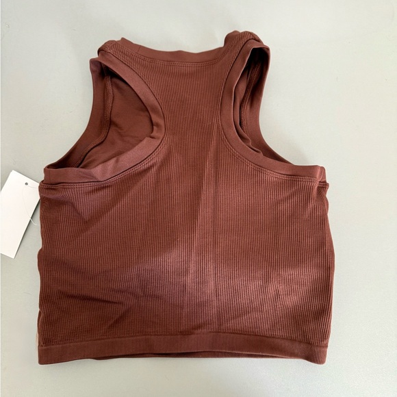 Brown Ribbed Tank Top - Picture 2 of 4